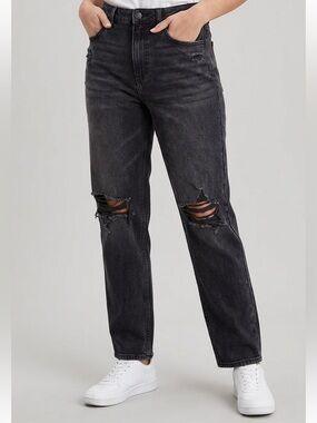 American Eagle Outfitters Black Mom Straight Jeans